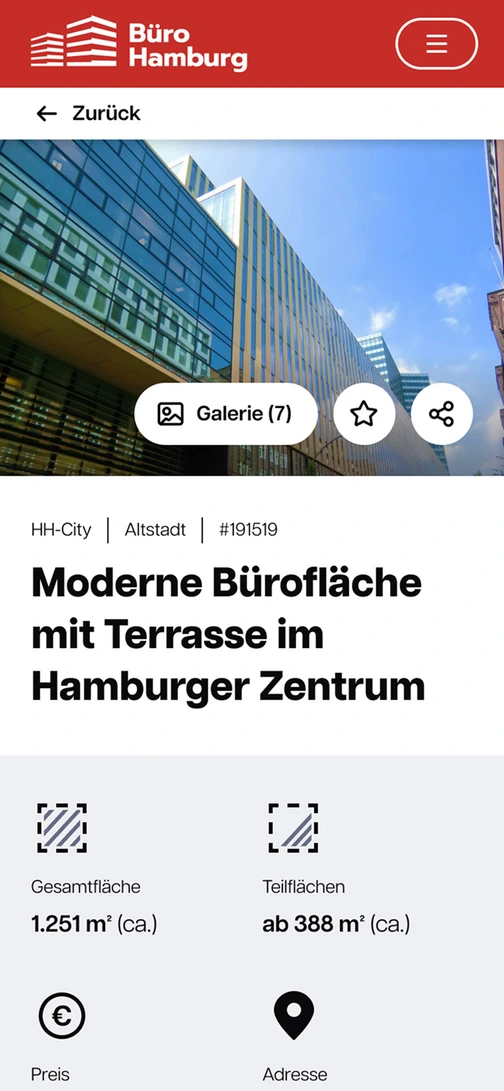 Phone: property list or search results